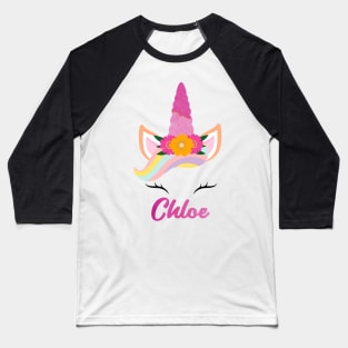 Name chloe unicorn Baseball T-Shirt